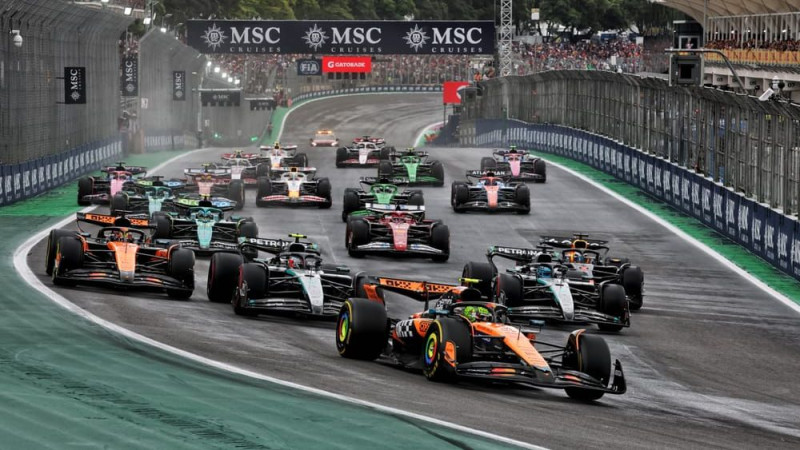 Sanpaulu GP sprintu aptur pēc Piastri avārijas, uzvaru gūst Noriss