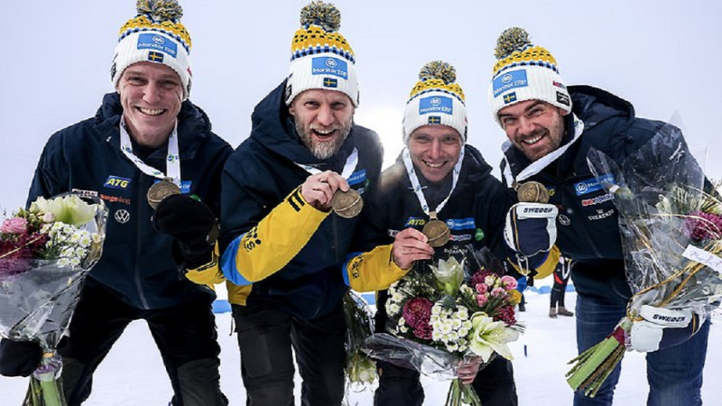 Saņēma pasaules čempionāta medaļas biatlona stafetē gandrīz pēc 15 gadiem