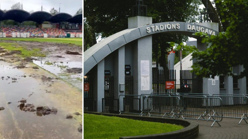 Sabojātais stadions: "Prāta Vētras" koncerta organizatori bija paredzējuši šādu risku