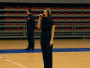 Latvijas himnu izpilda 2011.gada Latvijas karaoke čempionāta uzvarētāja Nadja Maņkeviča.
Foto: Kārlis Buškevics